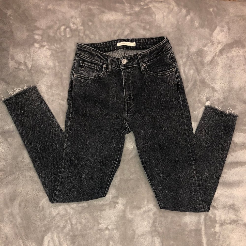 Levi's Black Distressed Jeans 721
